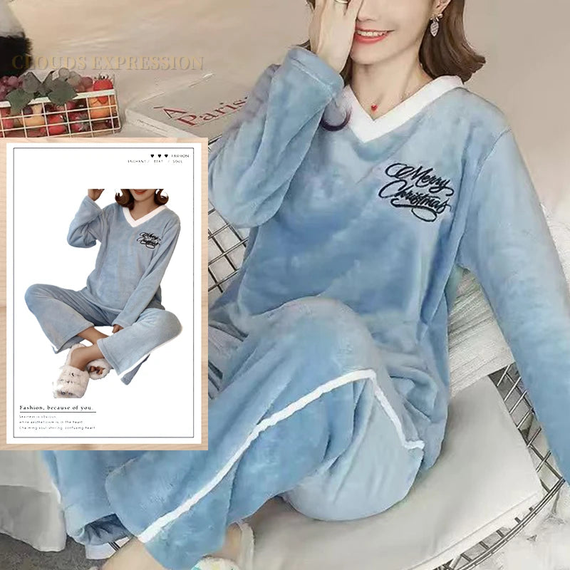 Conjuntos de pijamas de terciopelo con estampado de lunares