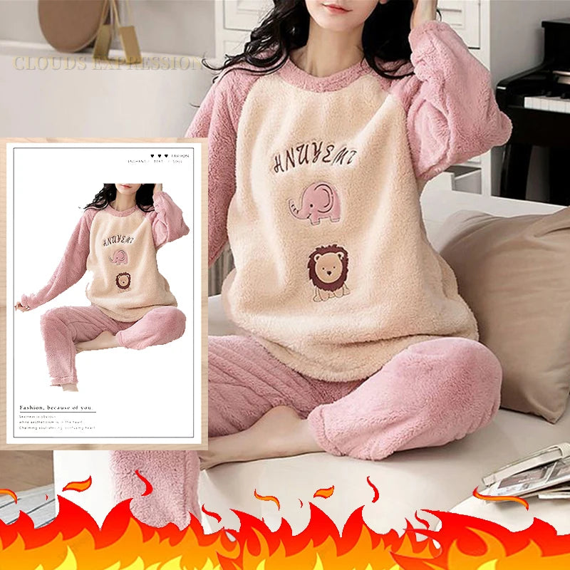 Conjuntos de pijamas de terciopelo con estampado de lunares