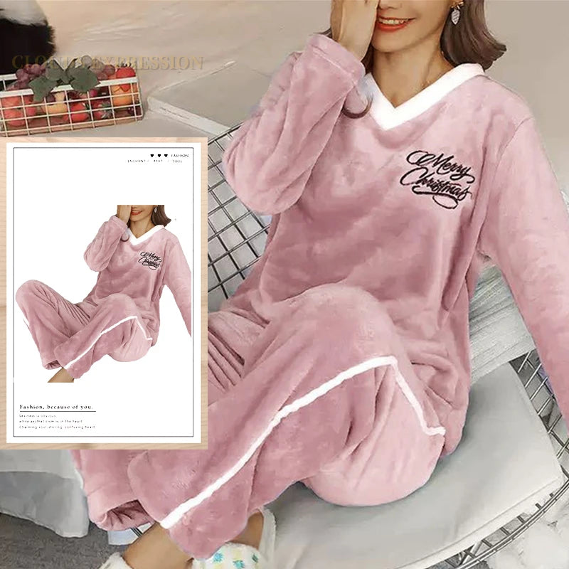 Conjuntos de pijamas de terciopelo con estampado de lunares
