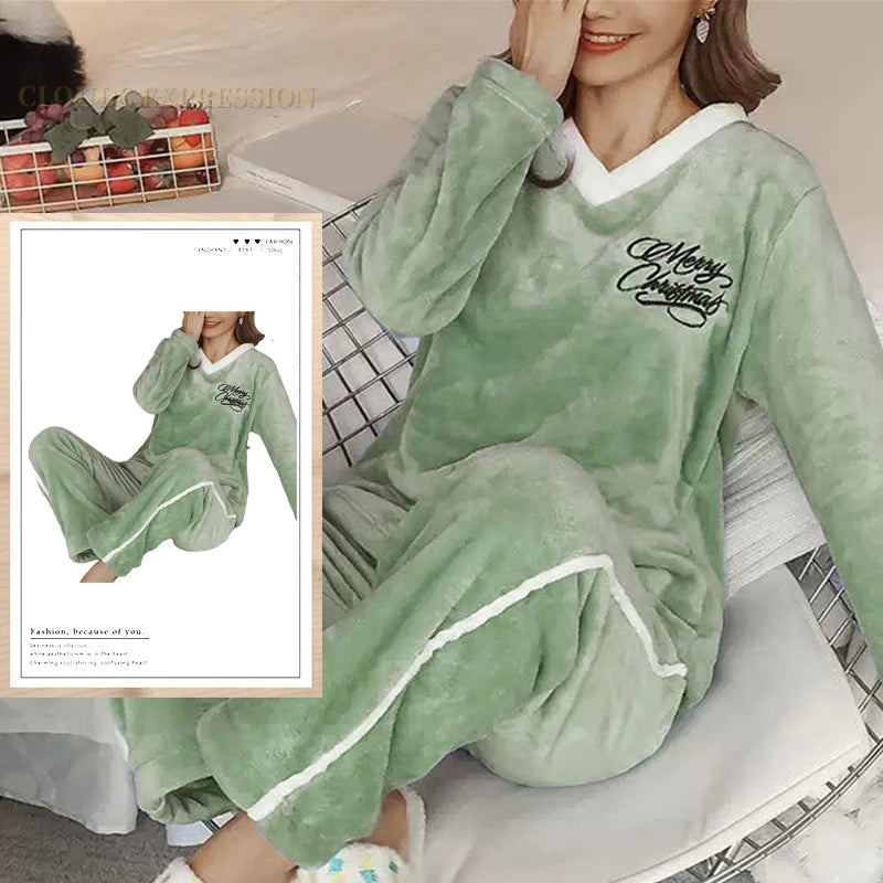 Conjuntos de pijamas de terciopelo con estampado de lunares