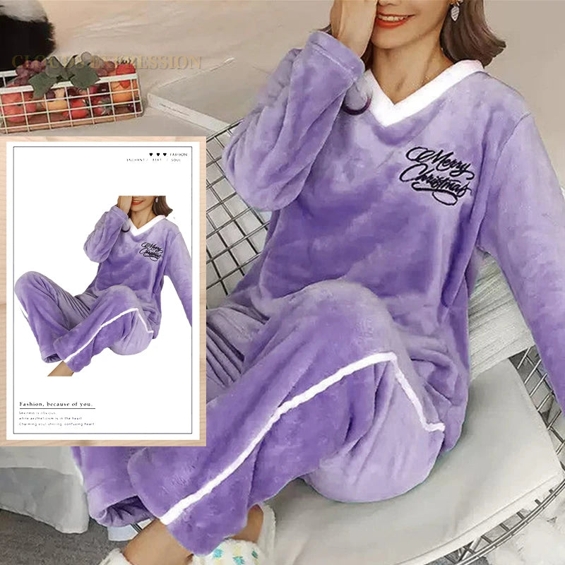 Conjuntos de pijamas de terciopelo con estampado de lunares