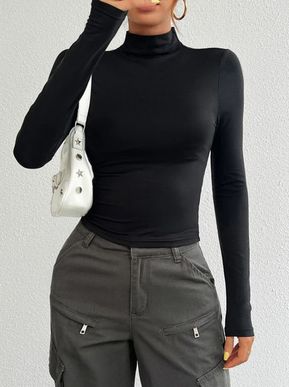 Blusa de mujer, Y2K manga larga,  slim fit