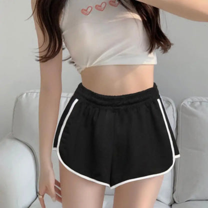 Pantalones cortos deportivos holgados para mujer,