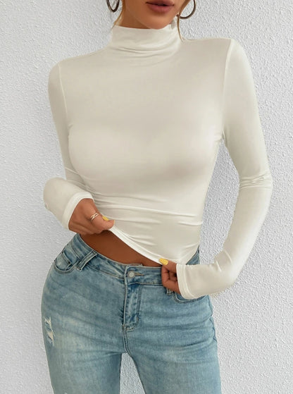 Blusa de mujer, Y2K manga larga,  slim fit